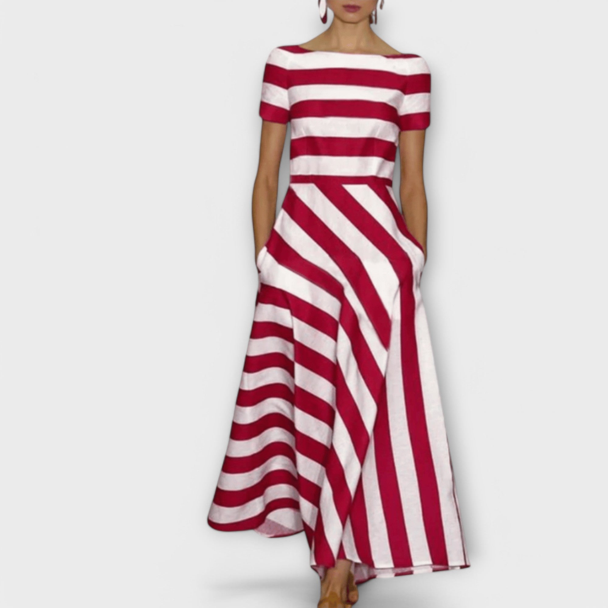 Janell - striped maxi dress