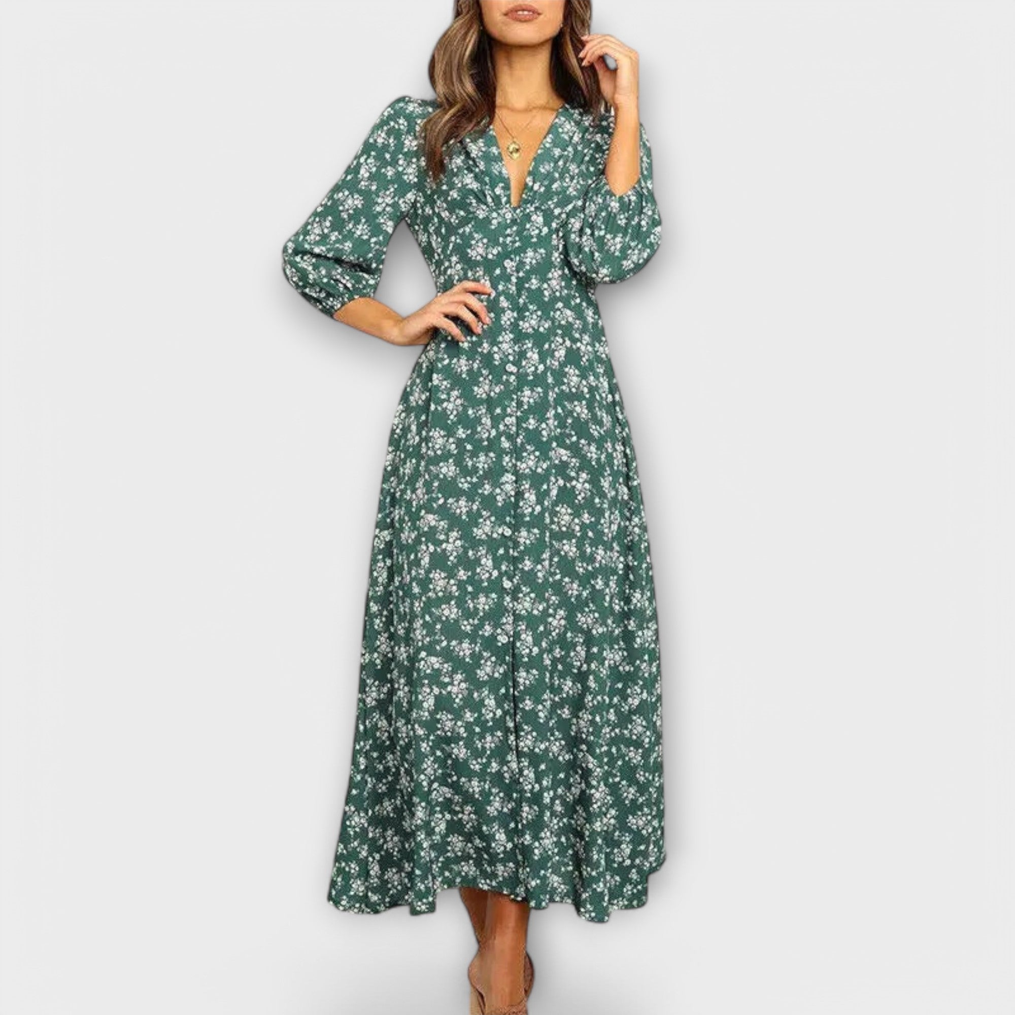 Floral maxi dress for women