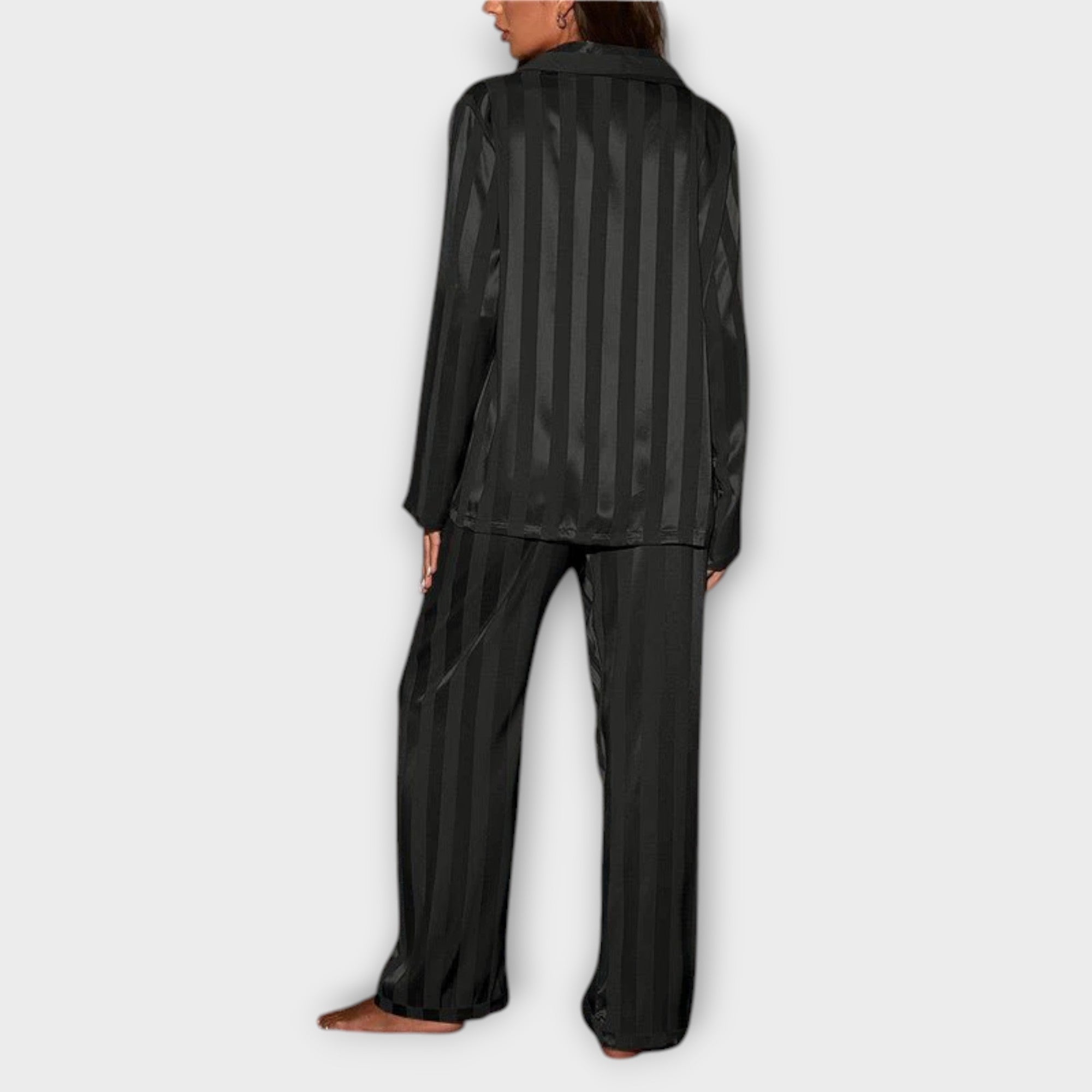 Bella Striped Satin Pyjama Set