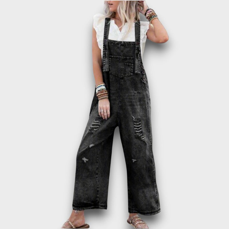 Raina – Vintage Wash Adjustable Jumpsuit