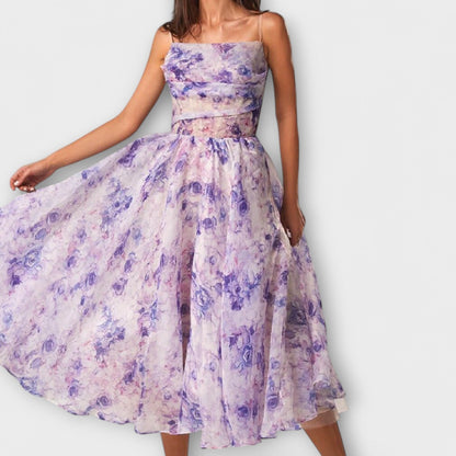 Elegant Chiffon Midi Dress