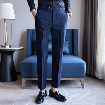 Pinstripe Suit Trousers for Men Verno