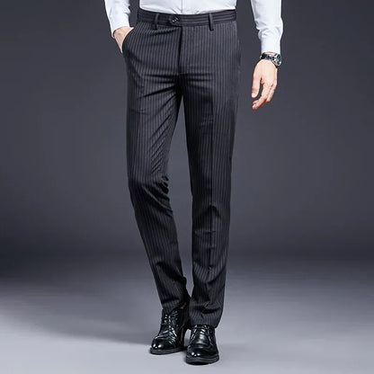 Premium Men's Suit Trousers Striped Verno