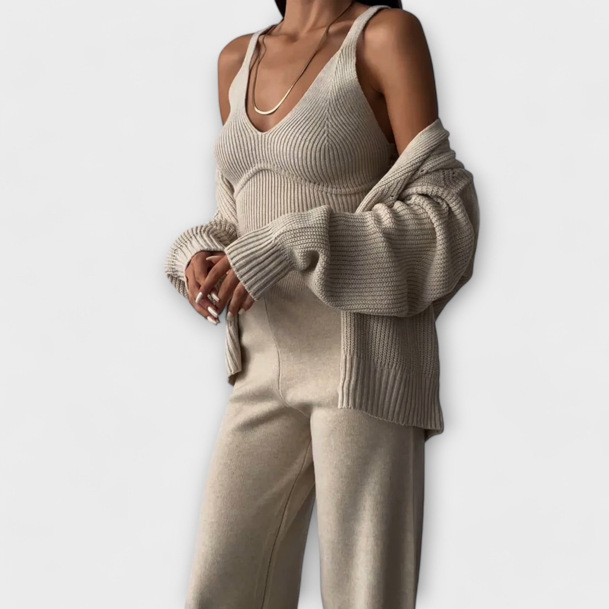 Delia Three-Piece Knit Set