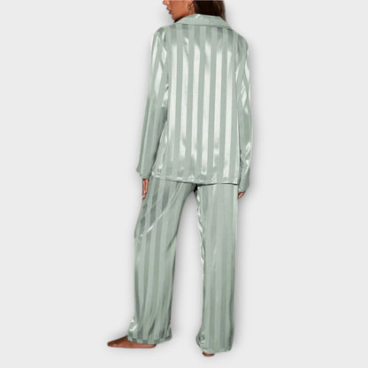 Bella Striped Satin Pyjama Set
